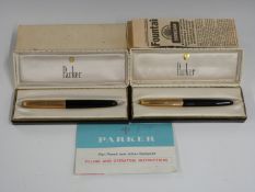 Two boxed Parker 51 fountain pens