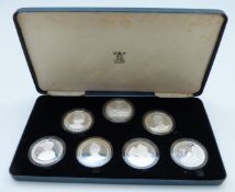 Royal Mint cased set of Queen Mother commemorative silver proof crowns, with certificate