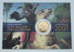2007 gold half sovereign in Royal Mint Gold Bullion presentation pack