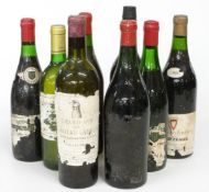 Eight bottles of wine including Chateau Latour Premier Grand Cru Classé Pauillac-Medoc 1950 and