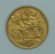 1926 George V gold half sovereign, South Africa Mint