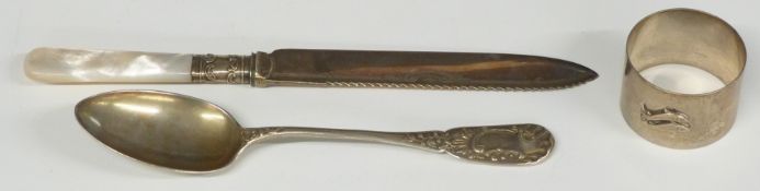 George V hallmarked silver napkin ring, Edinburgh 1971, maker Shetland Silvercraft, 34g, German