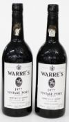 Two bottles of Warre's 1977 Vintage Port, 75cl