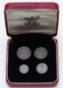 George VI 1947 Maundy set, in Royal Mint Maundy case