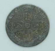 Charles II 1663 milled shilling first bust, toned