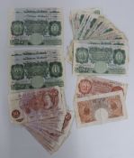 Sixteen Beale £1 notes including two consecutive trios, together with three O'Brien examples, nine