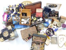 A large collection of costume jewellery including silver, necklaces, brooches, etc