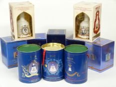 Ten Bell's commemorative or celebratory whisky decanters in original boxes including Beatrice,