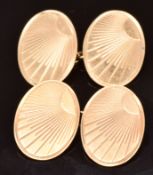 A pair of 9ct gold cufflinks, 3.6g