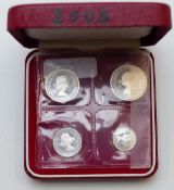 Elizabeth II 1st bust 2003 Gloucester Maundy set, in Maundy case