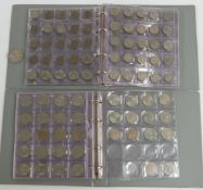 An amateur collection of UK coinage in two albums, including modern crowns, 1951 onwards