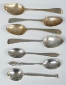 Georgian and later hallmarked silver teaspoons, weight 104g