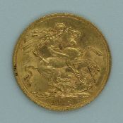 1912 George V gold full sovereign