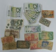 Twenty UK £1 notes, circulated but including a consecutive quartet of D.H.Somerset examples,