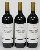 Three bottles of Chateau Rauzan-Segla 2001 Margaux Grand Cru Classé red wine 75cl 12.5% vol. This