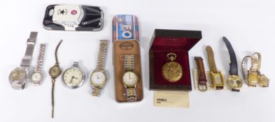 A collection of various wrist and pocket watches including Seiko automatic wristwatch ref. 7006-8100