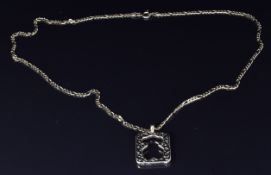 An 18ct gold Tous Bear pendant and chain, 10.5g, length 45cm