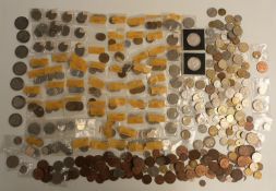 A large collection of Spanish coinage, includes silver 5 Pesetas and some restrike 20 reales,