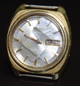 Seiko gentleman's automatic wristwatch ref. 7009-8100 with day and date aperture, luminous hand,