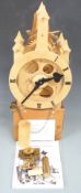 Hand built wooden wall clock with grasshopper escapement and construction book