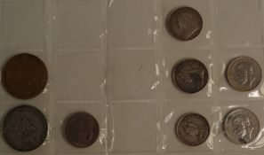 1937 United British Empire Coronation medals for Edward VIII, one silver 49mm, 49.4g, one bronze