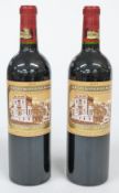 Two bottles of Chateau Ducru-Beaucaillou 2001 Saint-Julien Grand Cru Classé red wine 75cl 13% vol.