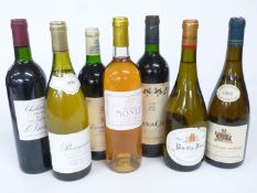 Selection of seven French wines comprising Chateau Cissac 1996, 12.5% vol, Chateau Mouton Cadet 1997