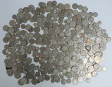 Approximately 3235g of largely pre-1947 silver coinage, including some small quantity of 19thC