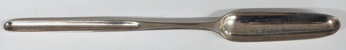 Georgian hallmarked silver marrow scoop, London 1771, maker's mark indistinct but likely Thomas