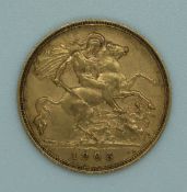 1905 Edward VII gold half sovereign