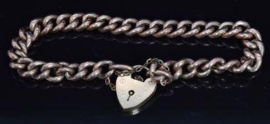A 9ct rose gold curb link bracelet, 13.9g