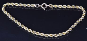 A 9ct gold rope twist bracelet, 5.7g