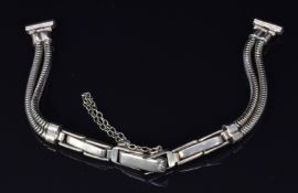 A 9ct gold watch strap, 10.4g