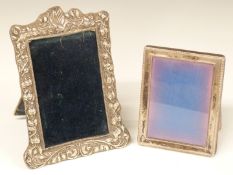 Art Nouveau hallmarked silver photograph frame with easel back, Birmingham 1903, maker Samuel M Levi