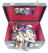 A collection of costume jewellery including jade ring, quartz pendant, Dunhill watch, pearl and gold