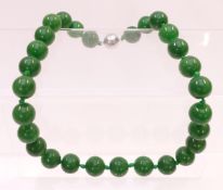 A single strand of jadeite beads