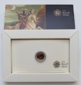 2009 Royal Mint gold quarter sovereign, bullion standard, in presentation pack
