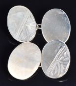 A pair of 9ct gold cufflinks, 3.1g