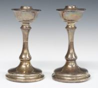 Pair of George V hallmarked silver candlesticks, Birmingham 1929, maker William Adams Ltd, height