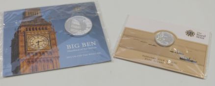 Royal Mint 2015 Big Ben Heartbeat of the Nation UK £100 fine silver coin, together with a 2014