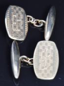A pair of 9ct gold cufflinks, Chester 1936, in original box, 3.6g