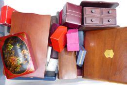 A collection of jewellery boxes