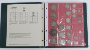 Karat coin collector's album containing an extensive collection Victoria onwards, including crown D.