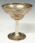George V hallmarked silver chalice, Sheffield 1913 maker Harrison Brothers & Howson, height 10cm,