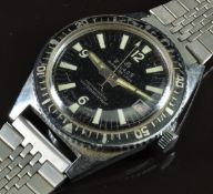 Wilson Super De Luxe skin diver gentleman's wristwatch with date aperture, luminous hands and hour