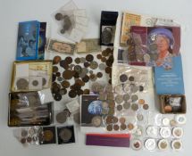 A quantity of UK coinage, George III onwards, includes modern crowns, collectable coins in