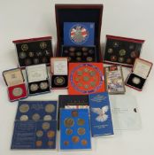 Royal Mint coins to include two cased silver Piedfort examples 1996 football and 1997 fifty pence,
