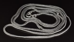 A silver guard chain, 58g, length 140cm