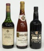 Royal Oporto 1983 vintage port, Chateau Meyney Prieuré Des Couleys 1961 Saint Estepue red wine and a