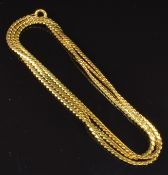 A yellow metal necklace, 6.3g, length 50cm
